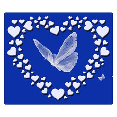 Heart Love Butterfly Mother S Day Double Sided Flano Blanket (small) 