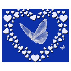 Heart Love Butterfly Mother S Day Double Sided Flano Blanket (medium) 