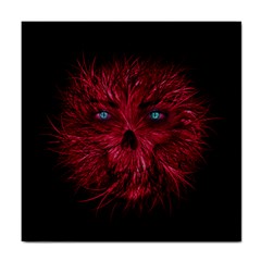 Monster Red Eyes Aggressive Fangs Ghost Tile Coasters by HermanTelo