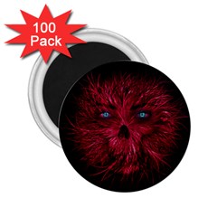 Monster Red Eyes Aggressive Fangs Ghost 2 25  Magnets (100 Pack)  by HermanTelo