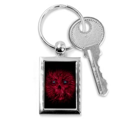 Monster Red Eyes Aggressive Fangs Ghost Key Chains (rectangle)  by HermanTelo