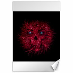 Monster Red Eyes Aggressive Fangs Ghost Canvas 24  X 36 