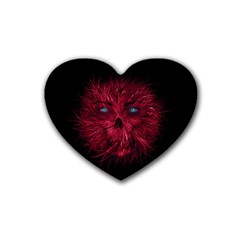 Monster Red Eyes Aggressive Fangs Ghost Heart Coaster (4 Pack)  by HermanTelo