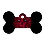 Monster Red Eyes Aggressive Fangs Ghost Dog Tag Bone (One Side) Front