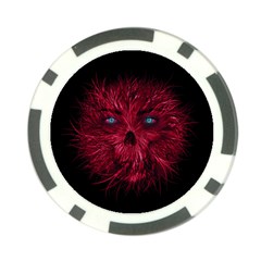 Monster Red Eyes Aggressive Fangs Ghost Poker Chip Card Guard by HermanTelo