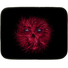 Monster Red Eyes Aggressive Fangs Ghost Double Sided Fleece Blanket (mini)  by HermanTelo