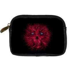 Monster Red Eyes Aggressive Fangs Ghost Digital Camera Leather Case