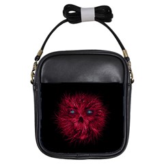 Monster Red Eyes Aggressive Fangs Ghost Girls Sling Bag by HermanTelo