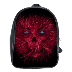 Monster Red Eyes Aggressive Fangs Ghost School Bag (xl) by HermanTelo