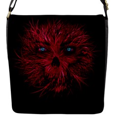 Monster Red Eyes Aggressive Fangs Ghost Flap Closure Messenger Bag (s)