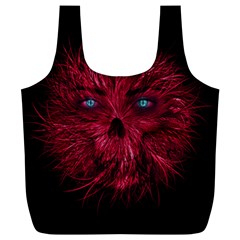 Monster Red Eyes Aggressive Fangs Ghost Full Print Recycle Bag (xl) by HermanTelo