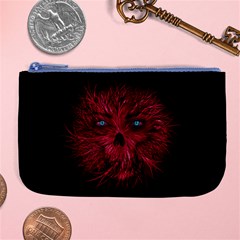 Monster Red Eyes Aggressive Fangs Ghost Large Coin Purse by HermanTelo