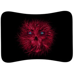 Monster Red Eyes Aggressive Fangs Ghost Velour Seat Head Rest Cushion by HermanTelo