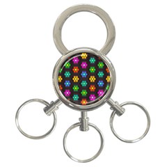 Pattern Background Colorful Design 3-ring Key Chains by HermanTelo