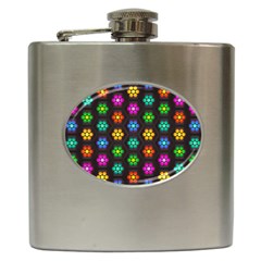 Pattern Background Colorful Design Hip Flask (6 Oz)