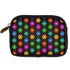 Pattern Background Colorful Design Digital Camera Leather Case