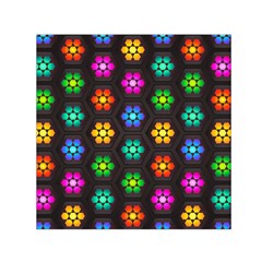 Pattern Background Colorful Design Small Satin Scarf (square)