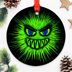 Monster Green Evil Common Ornament (round) by HermanTelo