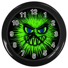 Monster Green Evil Common Wall Clock (black) by HermanTelo