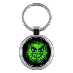 Monster Green Evil Common Key Chains (round)  by HermanTelo