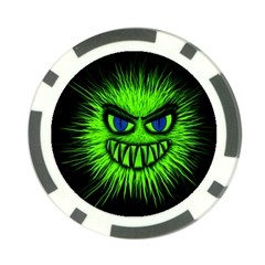 Monster Green Evil Common Poker Chip Card Guard (10 Pack)