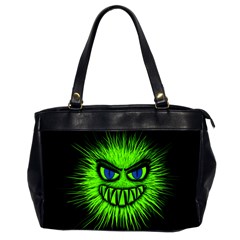 Monster Green Evil Common Oversize Office Handbag (2 Sides)