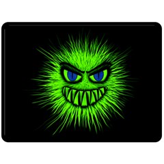 Monster Green Evil Common Fleece Blanket (large)  by HermanTelo