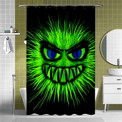 Monster Green Evil Common Shower Curtain 48  X 72  (small) 