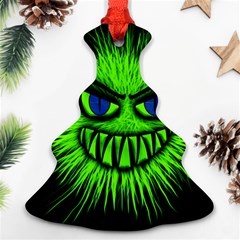 Monster Green Evil Common Ornament (christmas Tree) 