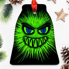 Monster Green Evil Common Bell Ornament (two Sides)