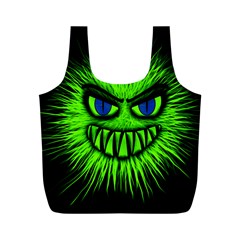 Monster Green Evil Common Full Print Recycle Bag (m)