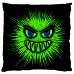 Monster Green Evil Common Large Flano Cushion Case (Two Sides) Front