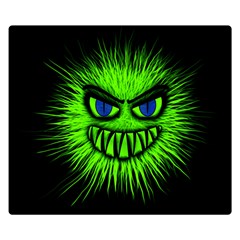 Monster Green Evil Common Double Sided Flano Blanket (small) 