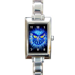 Monster Blue Attack Rectangle Italian Charm Watch by HermanTelo