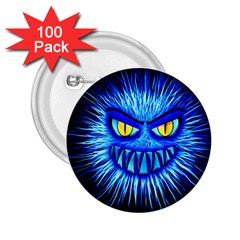 Monster Blue Attack 2 25  Buttons (100 Pack)  by HermanTelo