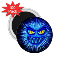 Monster Blue Attack 2 25  Magnets (100 Pack)  by HermanTelo