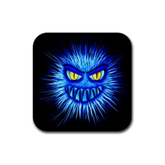 Monster Blue Attack Rubber Coaster (square)  by HermanTelo