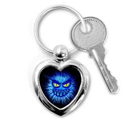 Monster Blue Attack Key Chains (heart)  by HermanTelo