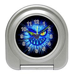 Monster Blue Attack Travel Alarm Clock by HermanTelo