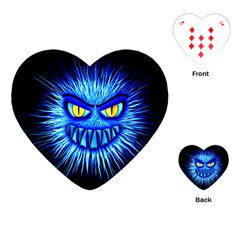 Monster Blue Attack Playing Cards (heart) by HermanTelo