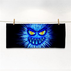 Monster Blue Attack Hand Towel by HermanTelo