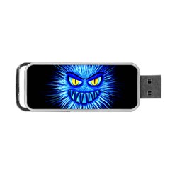 Monster Blue Attack Portable Usb Flash (one Side) by HermanTelo