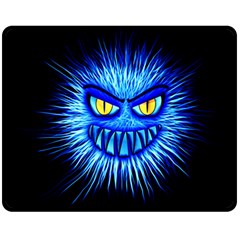 Monster Blue Attack Double Sided Fleece Blanket (medium) 