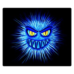 Monster Blue Attack Double Sided Flano Blanket (small) 