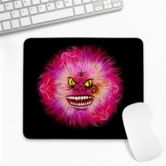 Monster Pink Eyes Aggressive Fangs Large Mousepads by HermanTelo