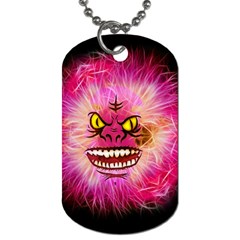 Monster Pink Eyes Aggressive Fangs Dog Tag (one Side) by HermanTelo