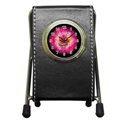 Monster Pink Eyes Aggressive Fangs Pen Holder Desk Clock