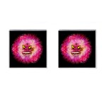 Monster Pink Eyes Aggressive Fangs Cufflinks (Square) Front(Pair)