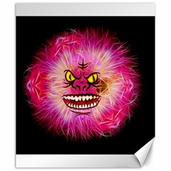 Monster Pink Eyes Aggressive Fangs Canvas 20  X 24 