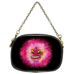 Monster Pink Eyes Aggressive Fangs Chain Purse (one Side)